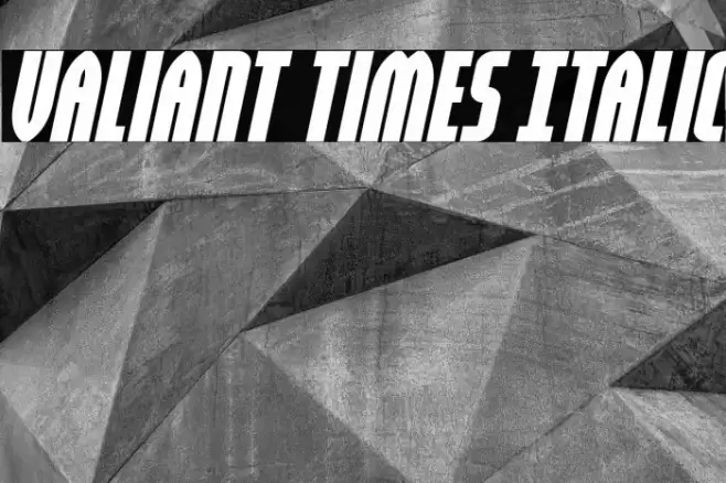Valiant Times Italic Font examples