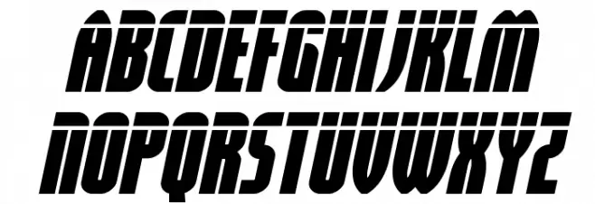 Valiant Times Laser Italic Caratteri MINUSCOLO