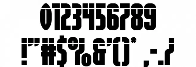 Valiant Times Laser Font OTHER CHARS