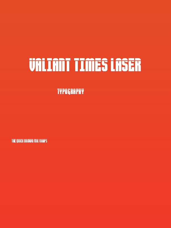 Valiant Times Laser Poster