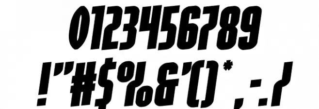 Valiant Times Rotalic Font OTHER CHARS