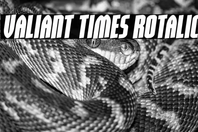 Valiant Times Rotalic Font examples