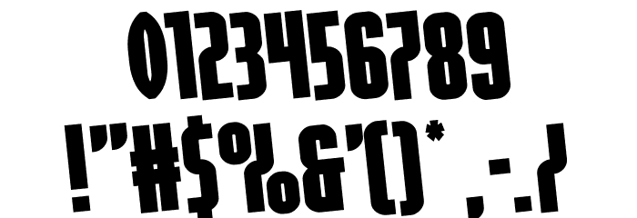 Valiant Times Rotated Font OTHER CHARS