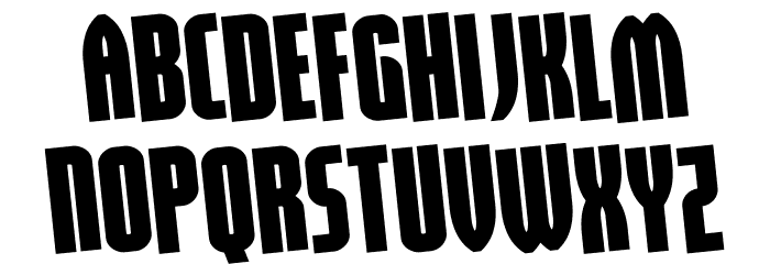 Valiant Times Rotated Font LOWERCASE