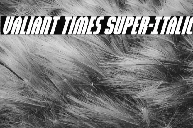 Valiant Times Super-Italic Font examples
