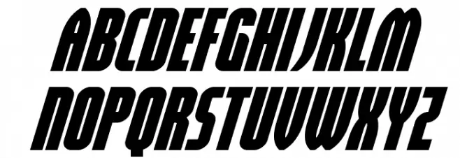 Valiant Times Super-Italic Schriftart Kleinbuchstaben