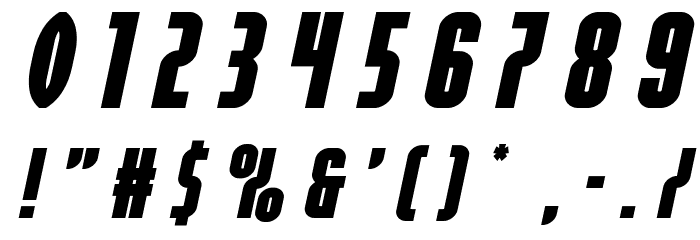 Valiant Times Title Italic Font OTHER CHARS