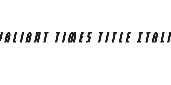 Valiant Times Title Italic Logo