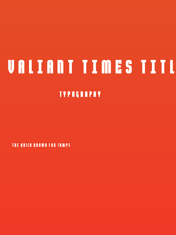 Valiant Times Title Poster