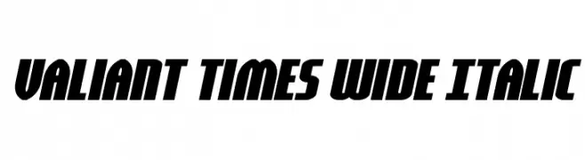 Valiant Times Wide Italic  Frei Schriftart Herunterladen