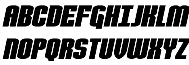 Valiant Times Wide Italic Font Litere mari