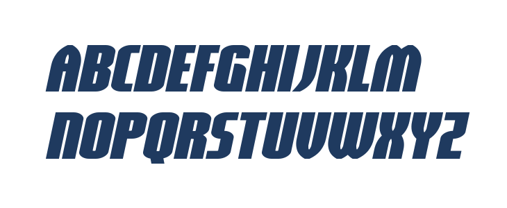 Valiant Times Wide Italic Lowercase