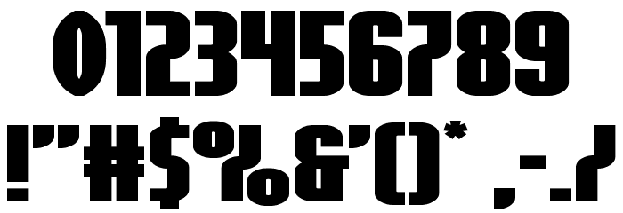 Valiant Times Wide Font OTHER CHARS
