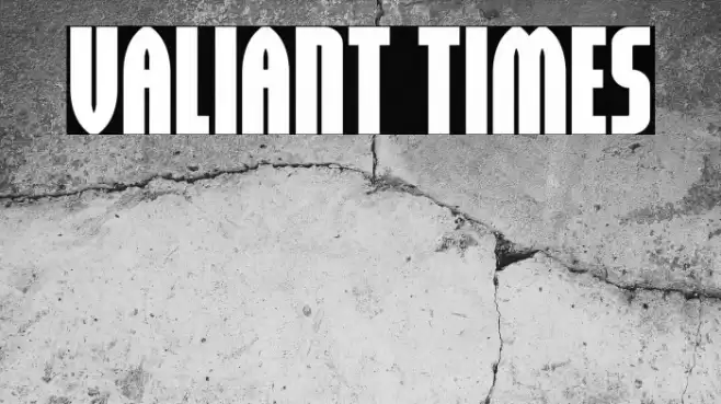 Valiant Times Font examples