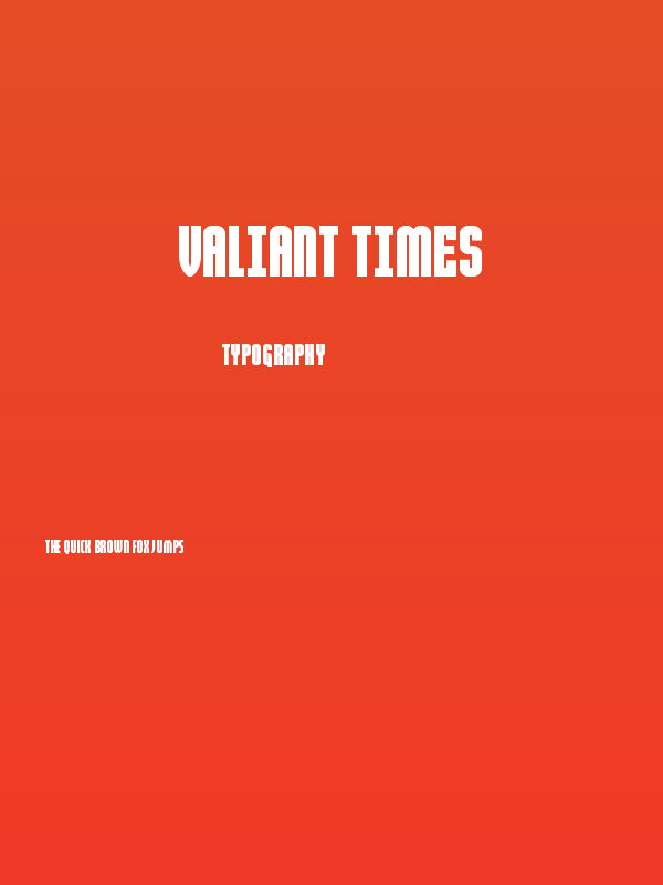 Valiant Times Poster