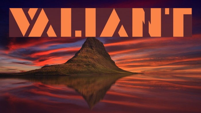 Valiant Font examples