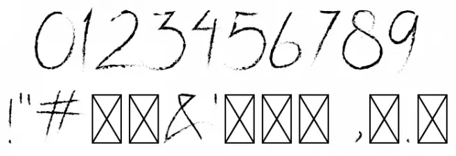 Valibrush Font OTHER CHARS