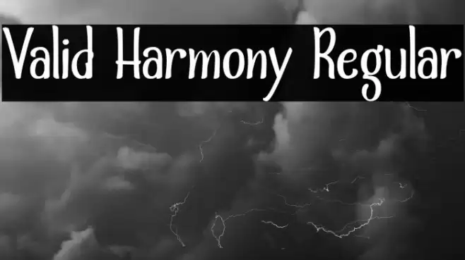 Valid Harmony Regular Font examples