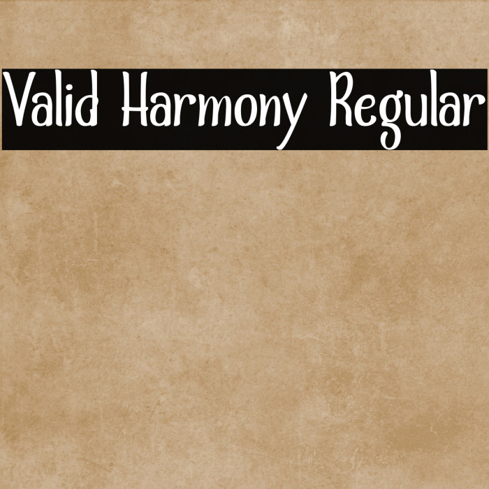 Valid Harmony Regular Example 2