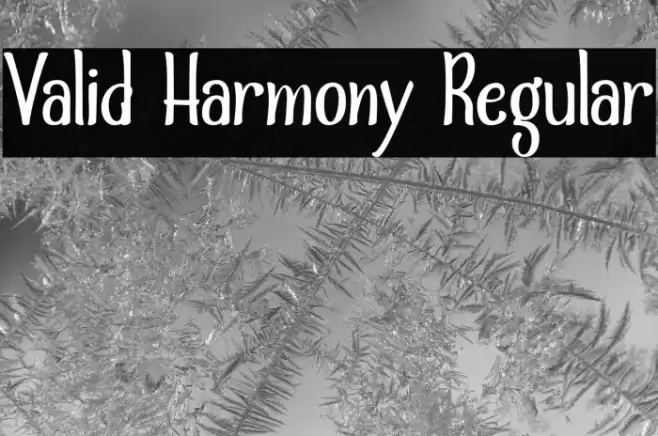 Valid Harmony Regular Font examples