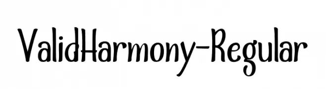 ValidHarmony-Regular  नि: शुल्क फ़ॉन्ट्स डाउनलोड