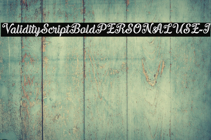 ValidityScriptBoldPERSONALUSE-I Example 1