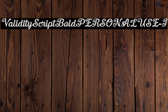 ValidityScriptBoldPERSONALUSE-I Example 3