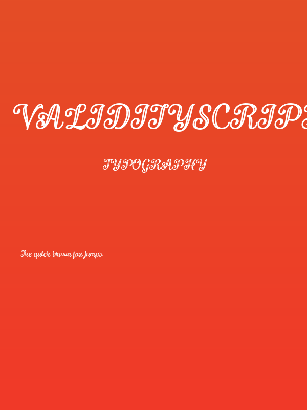 ValidityScriptBoldPERSONALUSE-I Poster