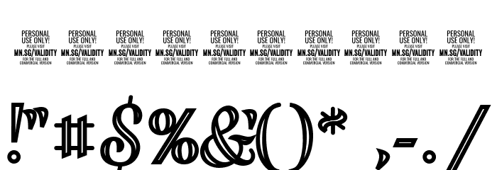 ValidityScriptBoldPERSONALUSE Font OTHER CHARS