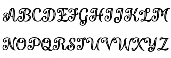 ValidityScriptBoldPERSONALUSE फ़ॉन्ट अपरकेस
