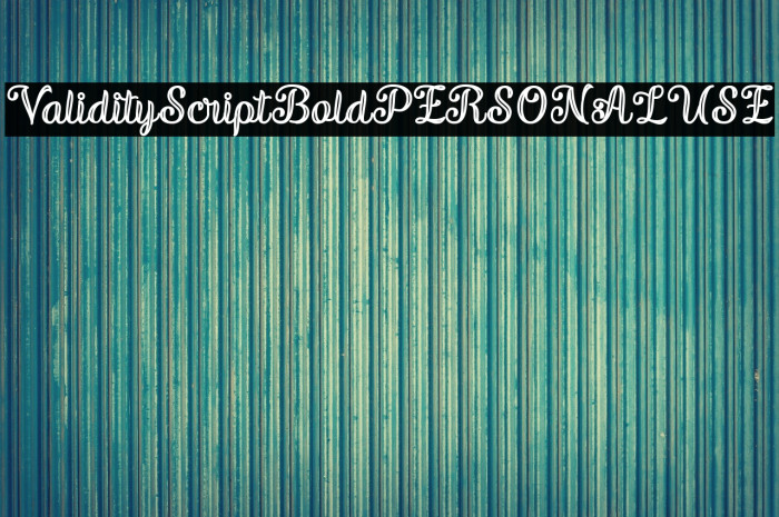 ValidityScriptBoldPERSONALUSE Example 1