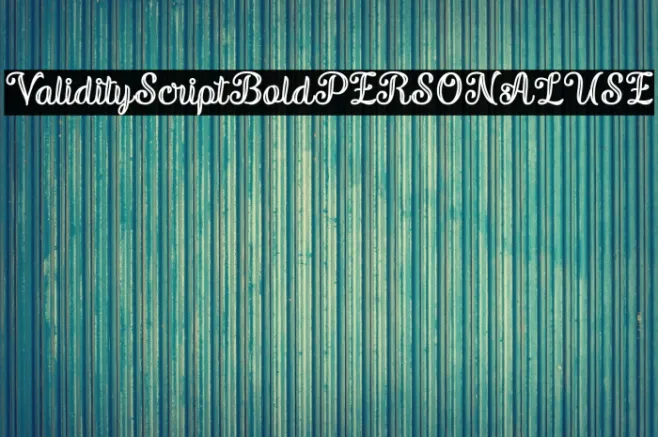 ValidityScriptBoldPERSONALUSE Example 1