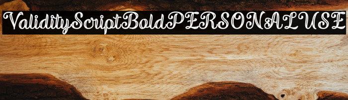 ValidityScriptBoldPERSONALUSE Example 2