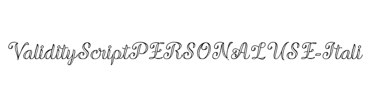 ValidityScriptPERSONALUSE-Itali  免费字体下载