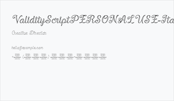 ValidityScriptPERSONALUSE-Itali Business Card