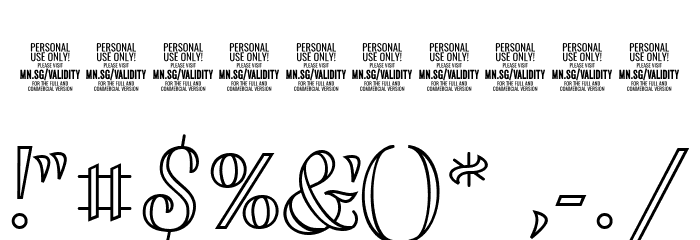 ValidityScriptPERSONALUSE Font OTHER CHARS