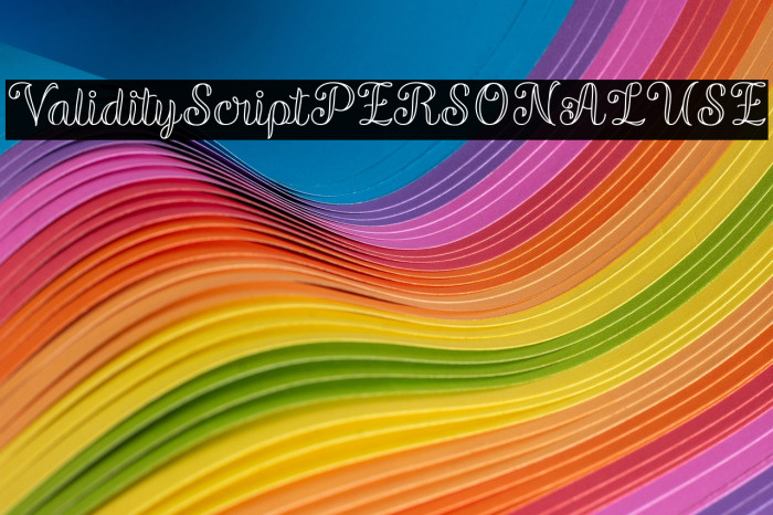 ValidityScriptPERSONALUSE Example 1