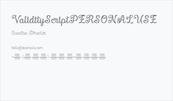 ValidityScriptPERSONALUSE Business Card