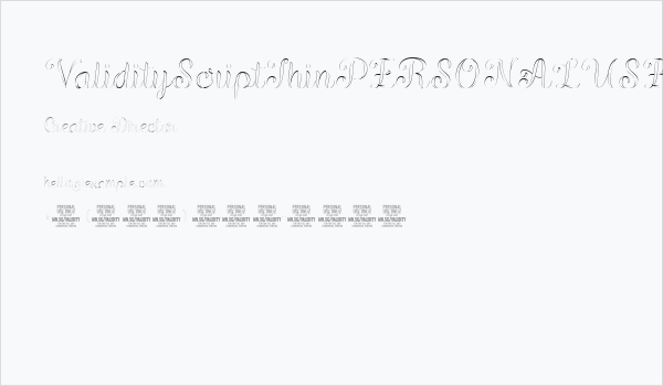 ValidityScriptThinPERSONALUSE Business Card