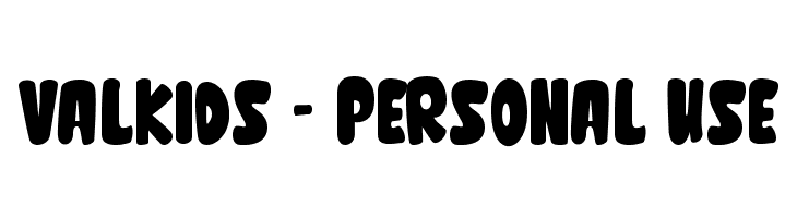 Valkids - Personal use  नि: शुल्क फ़ॉन्ट्स डाउनलोड
