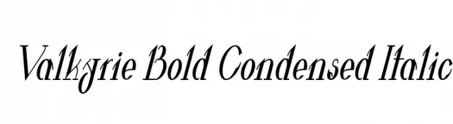 Valkyrie Bold Condensed Italic  Fuentes Gratis Descargar
