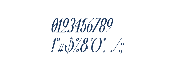 Valkyrie Bold Condensed Italic Other Characters