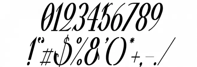 Valkyrie Bold Condensed Italic Font OTHER CHARS