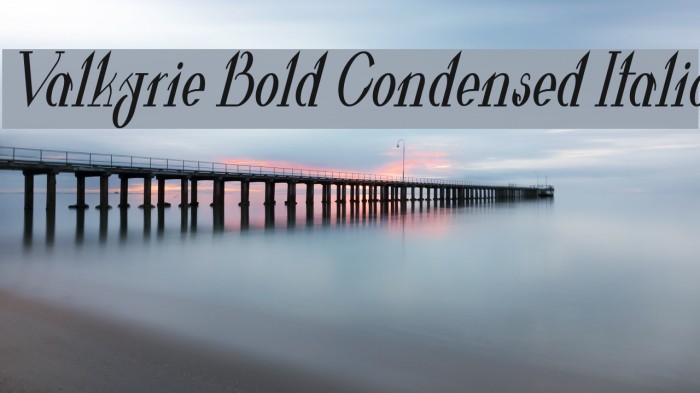 Valkyrie Bold Condensed Italic Example 1