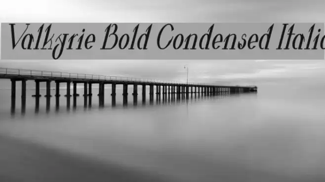 Valkyrie Bold Condensed Italic Font examples