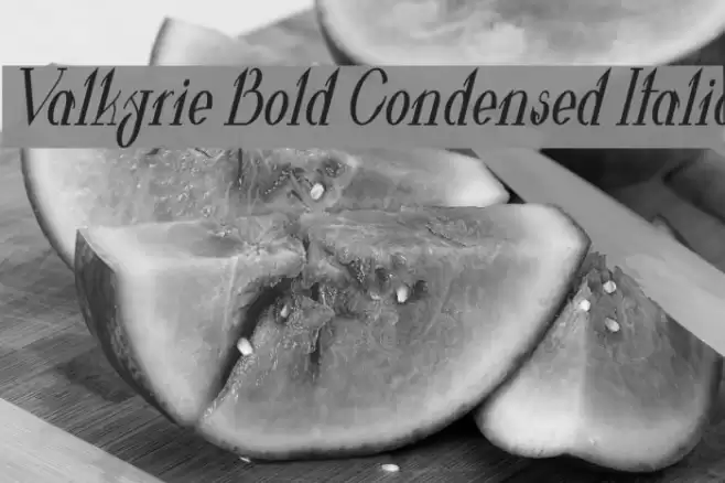 Valkyrie Bold Condensed Italic Font examples