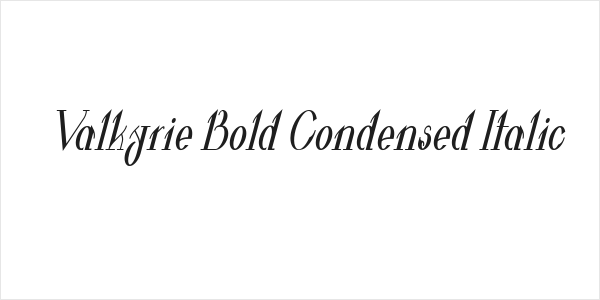 Valkyrie Bold Condensed Italic Logo