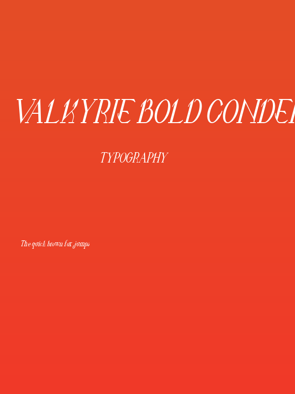 Valkyrie Bold Condensed Italic Poster