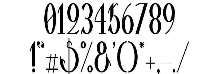 Valkyrie Bold Condensed Font OTHER CHARS