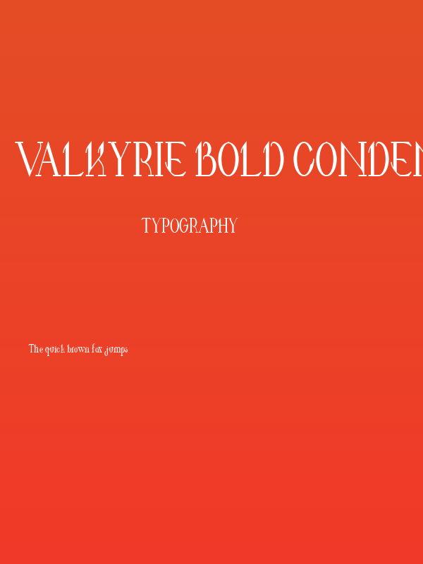 Valkyrie Bold Condensed Poster